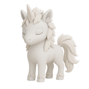 Licorne Chibi de la Forêt