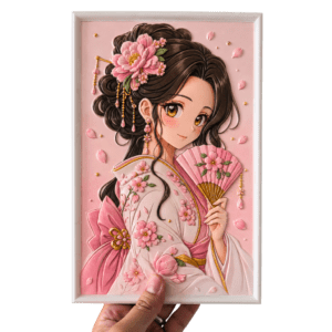 Tableau à colorier - Élégance Japonaise
