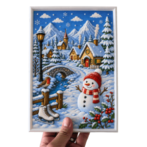 Tableau à colorier - Saison Hiver