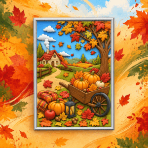 Tableau à colorier - Saison Automne