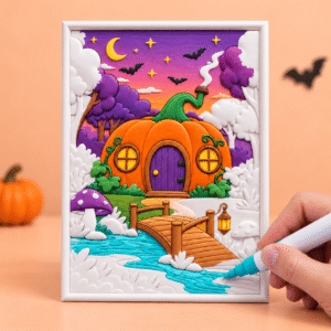 Tableau - La Maison Citrouille Enchantée